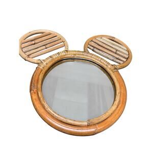 Mickey Mouse Ears Rattan Mirror Disney Home Decor